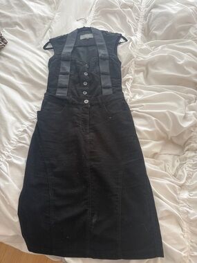 Alexander McQueen Black Coat with Label Detail